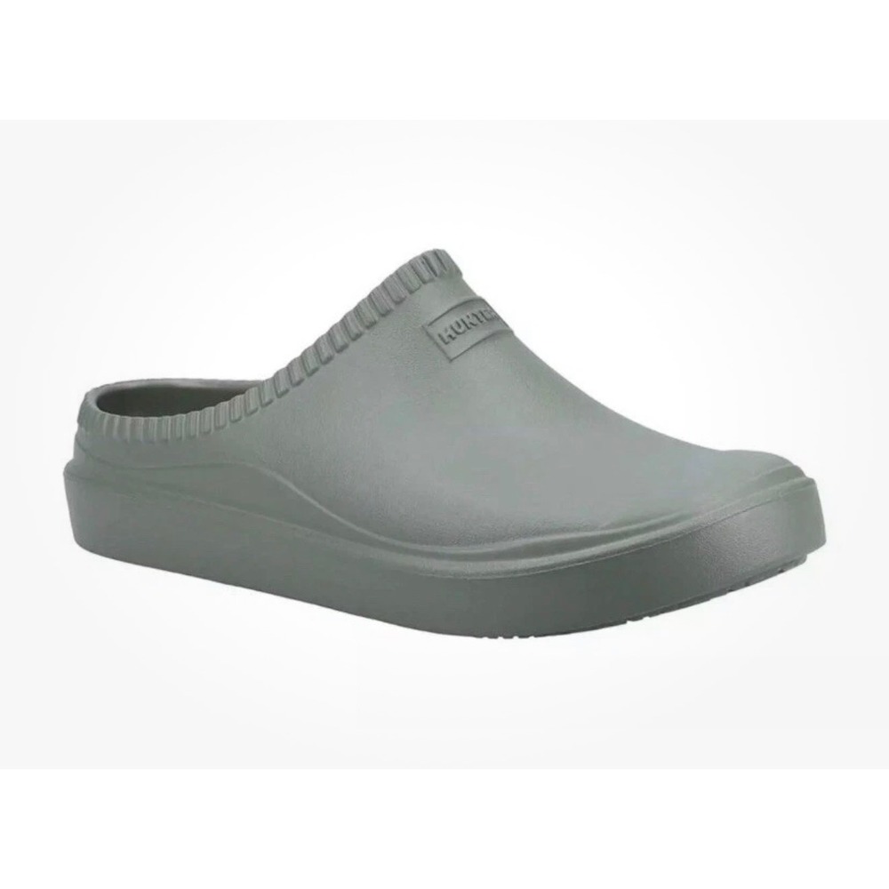 Hunter In/Out Bloom Algae Foam Clogs Lichen Green Slip On Shoes Size 8